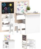AIYAPLAY - Kindertafel en stoelenset - MDF - Wit