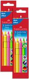 FABER-CASTELL Kleurpotloden set Jumbo Grip Neon, 5-delig