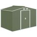 Abri de jardin Steel Green Light 277x195x192cm, Cabane avec 2 portes coulissantes et 4 aérations, Abri de rangement extérieur, Garage de jardin léger Modèle