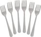 Merkloos Koopman International Taart/gebak vorkjes - 6x stuks - zilver - RVS - 14 cm