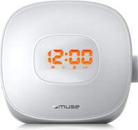 Muse ML-198 CR Lichtwekker radio: FM PLL radio met natuurlijke geluiden, dubbel alarm, LED-verlichting en dimfunctie - wekker met wakker licht en kleurverandering