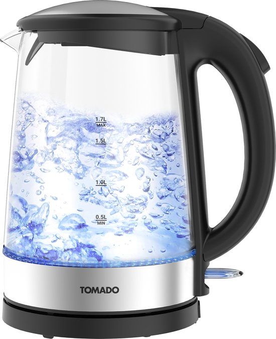 Tomado TWK1706G - Glazen waterkoker - 1.7L - 2200W - RVS