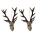 Decoris Kersthanger - 3x - rendier/hert - 13 cm - kunststof