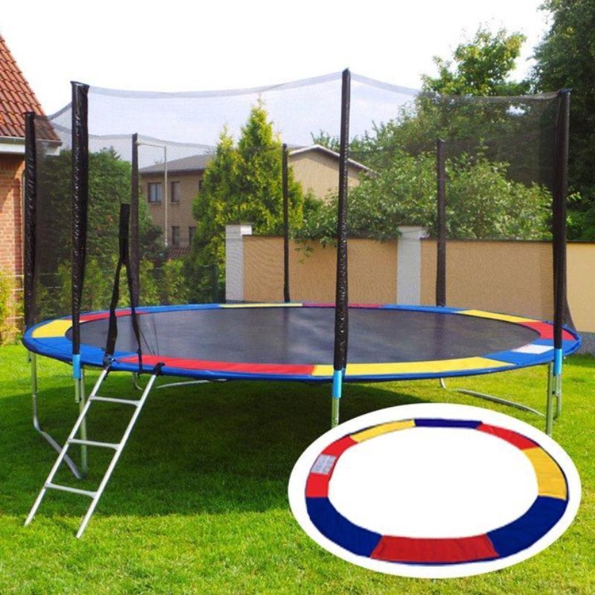 springos Trampoline Beschermrand | 305-312 cm | Meerkleurig