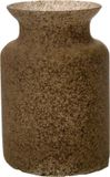 Merkloos Vaas Dubai - beige/zand graniet - glas - 14 x 20 cm