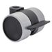 WAGNER Design meubelrol/zwenkwiel - soft - diameter Ø 38 mm, bouwhoogte 40 mm, vergrendeling, zwart/grijs, draagkracht 50 kg - Made in Germany - 01021101