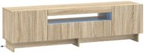 vidaXL LED tv-meubel EDE 153 x 35 x 43 cm Sonoma Eiken Bewerkt hout