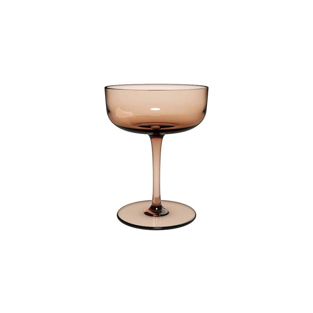 LIKE BY VILLEROY & BOCH Villeroy & Boch – Like Clay sektglas / dessertschaaltje set 2-dlg., gekleurd glas bruin, 9 x 12 cm