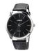 Lorus herenhorloge kwarts roestvrij staal met lederen band RRX71HX9, zilver, armband