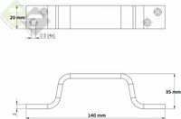 Merkloos / Sans marque Icecat Handgreep verzinkt 140 mm.