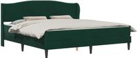 vidaXL Bedframe met hoofdeinde Donkergroen 180 x 200 cm Fluweel