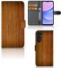 B2Ctelecom Samsung Galaxy A15 Book Style Case Donker Hout