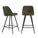 BAÏTA Eugene Kruk, fluweel, kaki, 45,5 x 54,5 x 97,5 cm, 2 stuks
