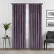 Eclipse Harper fluwelen roede zakgordijnen voor slaapkamer, enkel paneel, 127 cm x 241,3 cm, pruim