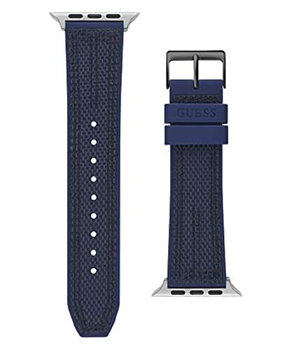 Guess Heren smartwatch band compatibel met Apple horloge (42MM-44MM), Blauw, Blauw