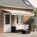 Maison Exclusive - Parasol électrique, 5 x 3 mètres, rayé gris clair et blanc