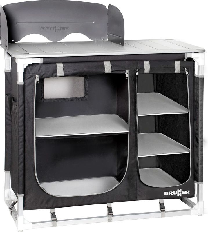 Brunner Azabache CT Square campingkast grijs/zwart 2019