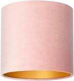 Merkloos Lampenkap Velours - Sfeerverlichting Kap - Woonkamer Decoratie - Zachte Fluweel Textuur - 25x25cm - Roze