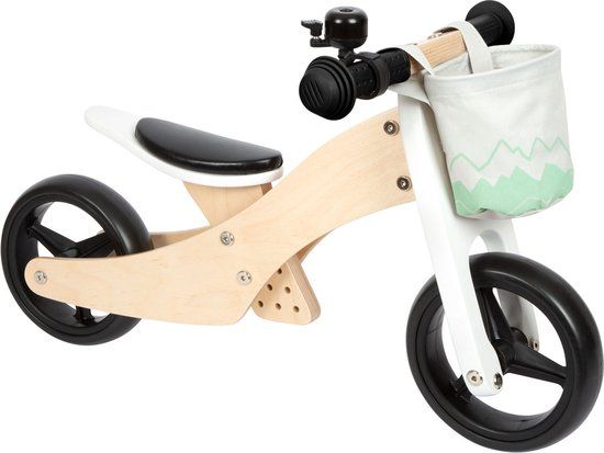 Small Foot Houten 2-in-1 Loopfiets/Driewieler - Saliegroen