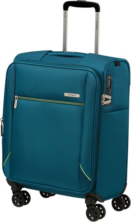 Samsonite Base Breeze spinner 55/23 handbagage uitbreidbaar petrol