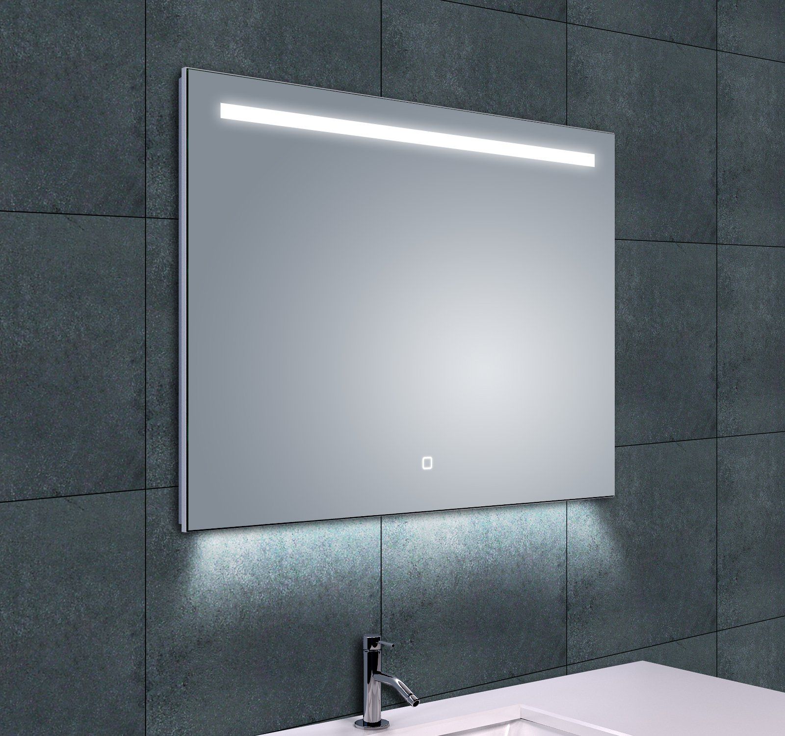 Wiesbaden Ambi One Badkamerspiegel - Condensvrij - Dimbare LED spiegel - 80 x 60 cm