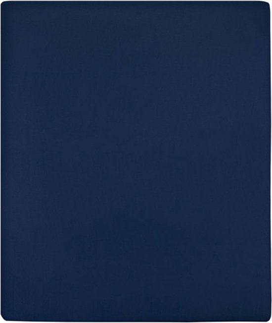 vidaXL Hoeslakens 2 stuks jersey 180x200 cm katoen marineblauw