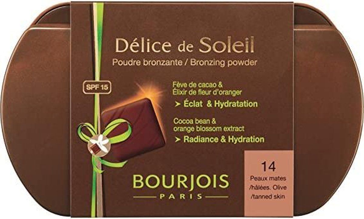BOURJOIS PARIS Délice de Soleil Bronzing Powder SPF 15 - 14 Olive/Tanned Skin - 8 g - bronzer