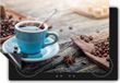 Chefcare Inductie Beschermer Blauw Kopje Koffie met Koffiebonen - 90x55 cm