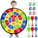 Dartbord enfants - Pliable - Ø 66 cm - Tissu doux - Fléchettes en plastique