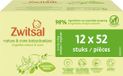 Zwitsal Nature & Care Lingettes pour bébé - 624 pièces - Sans plastique - Pack économique