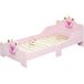 Princesse Lit enfant 140x70cm Couronne Rose MDF Contreplaqué avec sommier