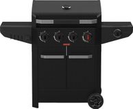 Barbecook Luca 412 barbecue à gaz avec armoire et brûleur latéral noir 145.4x60.3x112.3cm