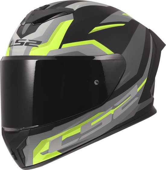 LS2 FF820 Rapid III Hyper Integraalhelm Zwart/Geel Maat L