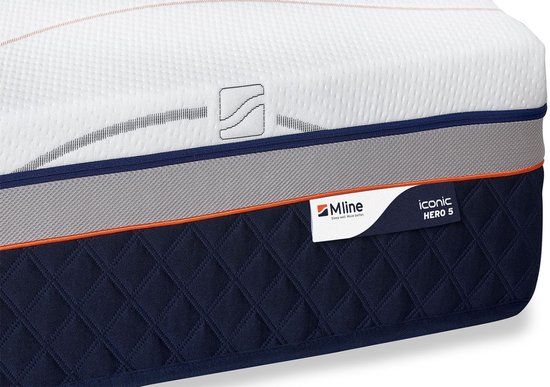 M line Iconic Hero 5 Matras 200 x 200 cm - Latex - Wit