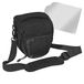 PEDEA DSLR-cameratas "Fashion" met displaybeschermfolie voor Nikon D500 D750 D3500 D5200 D300 Coolpix B500 / Sony Alpha 7 7M2 7M3 7R II DSC-RX10 / Canon EOS 77D 200D 1200D 1300D, maat M zwart