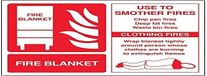 VSafety Branddeken Id Brandblusser - 200mm x 150mm - Zelfklevende Vinyl