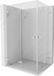 Mexen Lunar-F Duo cabine de douche pliable 95 x 75 cm, transparent, nickel brossé