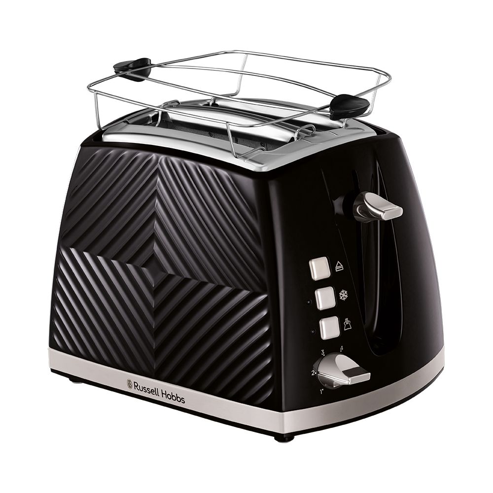 Russell Hobbs Groove Broodrooster - Zwart - 2 Sneden - 850W