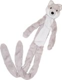 Nobby Hondenknuffel Wolf - Pluche - Touw - Pieper - Grijs - 105 cm