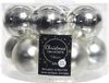 Ksd Bol 12 kerstballen zilver glans 50 mm