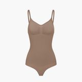 cfab - Bodysuit met corrigerende werking en koordjes - Caramel - M