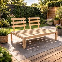 Houten palletbank