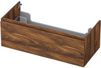 INK - Onderkast 1 Lade Greeploos met Houten Keerlijst - 100 cm x 35 cm - Noten