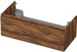 INK - Onderkast 1 Lade Greeploos met Houten Keerlijst - 100 cm x 35 cm - Noten