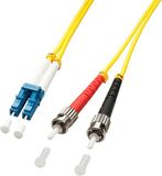 Lindy 3m LC/ST Glasvezel kabel Geel