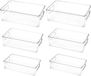 Unyqoos Boîtes de rangement empilables transparentes pour l'organisation de la cuisine et du réfrigérateur