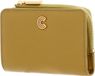 COCCINELLE Leren Portemonnee Myrine Wallet Grained Leather Citronella Mosterdgeel