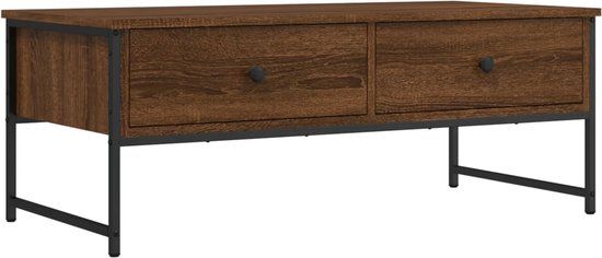 vidaXL Salontafel Bewerkt Hout Bruin Eikenkleur 101x49x39,5 cm