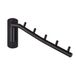 JQK Vouwen Kleding Hanger Rack, RVS Swing Arm Haak Houder, Kleding Opknoping Systeem Drogen Kast Opslag Organizer Mat Zwart Wall Mount, SHR100-PB