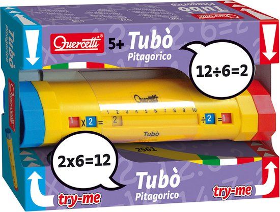Quercetti rekencilinder - Educatief spel - Geel - 5+ jaar